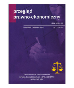 Przegląd Prawno-Ekonomiczny Nr 1 (1/2007)