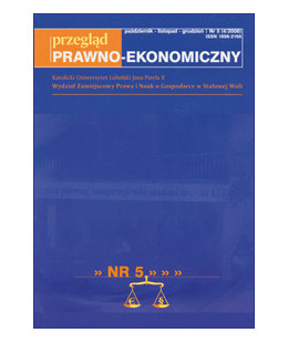 Przegląd Prawno-Ekonomiczny Nr 5 (4/2008)