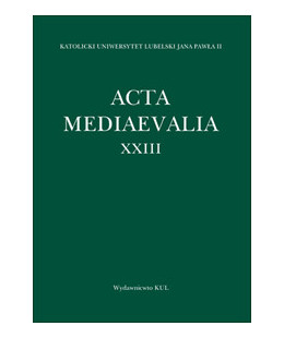 Acta Mediaevalia. T. XXIII