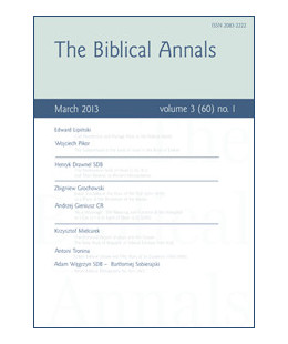 The Biblical Annals. Volume 3(60)-1 2013