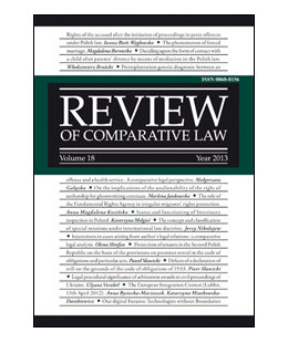Review of Comparative Law. Vol. 18