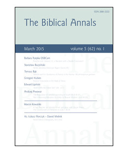The Biblical Annals. Volume 5(62)-1 2015