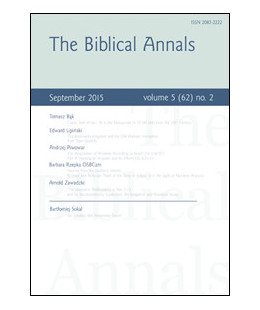 The Biblical Annals. Volume 5(62)-2 2015