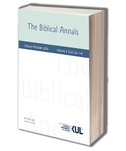 The Biblical Annals. Volume 6(63)-1-4 2016