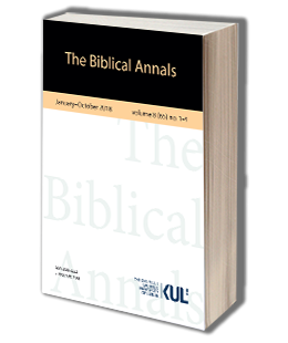 The Biblical Annals. Volume 8(65)-1-4 2018
