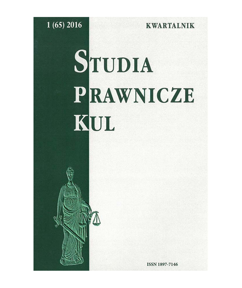 Studia Prawnicze KUL, 1(65)/2016