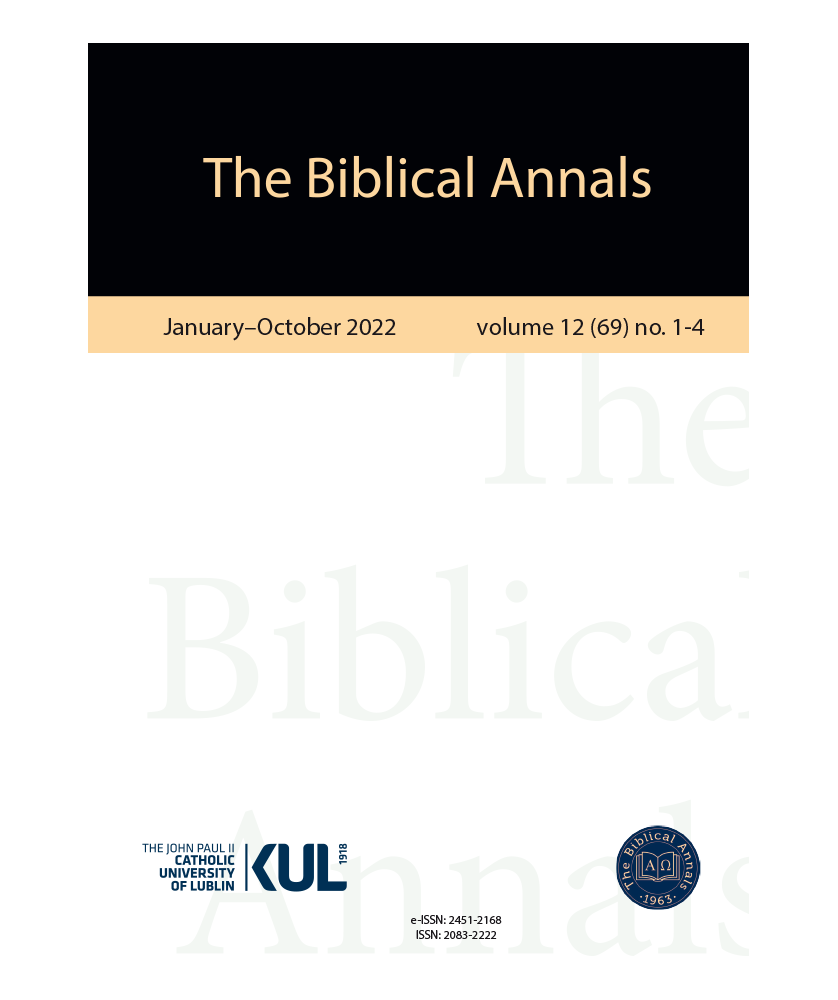 The Biblical Annals. Volume 12(69) no.1-4 2022
