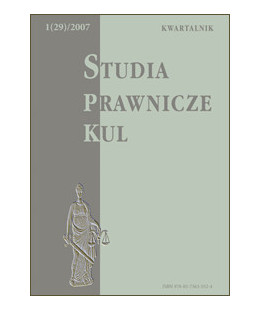 Studia Prawnicze KUL, 1/2007