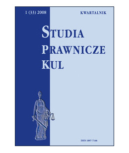 Studia Prawnicze KUL, 1(33)/2008